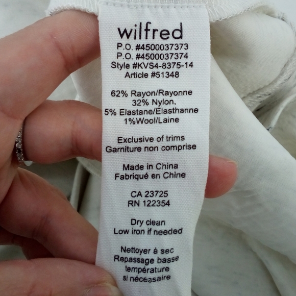 Aritzia Wilfred Paradox Heather White Black Mini Skater Dress Pleated 6 - Picture 12 of 13